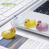Paisagem Miniatura Patinho Fofo que Brilha no Escuro Boia de Natação Figuras de Animais Aquário Decorações DIY Enfeites de Mesa