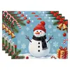 Amazon Mantel Navideño Mantel de Mesa Festival Navideño Patrón de Reno Muñeco de Nieve Decoración de Mesa de Comedor Mantel Venta al por Mayor