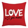Día de San Valentín Gato Lindo Estampado de Letras Digitales Felpa Corta Decoración del Hogar Sala de Estar Funda de Cojín para Sofá Venta al por Mayor
