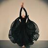 Traje de Dança Clássica Feminino Elegante Traje de Performance de Dança de Xinjiang Saia de Comprimento Médio Saia de Grande Balanço Vestido de Prática de Balé Moderno Saia de Recipiente