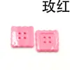 Botón de Plástico Macarrón 12 Colores Borde Ondulado Cuadrado Cuatro Agujeros Ropa Infantil DIY Hecho a Mano Botón Decoración para Zapatos Perforado En Stock
