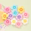 Flores Fofas de Gelo Transparente com Cinco Pétalas DIY Feitas à Mão com Cola de Creme para Presilhas de Cabelo, Elásticos de Cabelo, Capas de Celular, Fivelas de Sapato, Acessórios para Joias de Resina