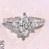Joyería Europea y Americana de Venta Caliente Transfronteriza, Anillo Grande de Zircón Marquesa, Moderno y Versátil, Anillo de Compromiso con Temperamento para Mujer, Venta al por Mayor