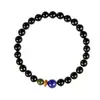Pulsera de Obsidiana y Jade Hetian Doble Pixiu Oro Obsidiana Pulsera de Cuentas de Buda para Pareja Hombre y Mujer Piquiu Zodiaco Tigre Nacimiento Buda