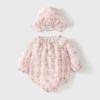 Liquidación de Tallas Agotadas - Mono Romper de Primavera y Otoño para Bebés Niñas Recién Nacidas, Atuendo Estilo Princesa para Primer Mes y Cien Días
