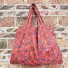 Bolsa de Compras Grande Impresa Lista de Fábrica Bolsa de Nylon Impermeable Bolsa Ecológica Bolsa para la Compra de Comestibles Bolso de Mano Bolsa Plegable