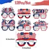 Decoraciones para Fiesta Transfronteriza del 250 Aniversario de la Independencia Estadounidense Gafas de Papel Máscaras Accesorios para Fotos de Disfraces