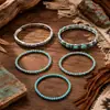 Pulsera elástica de múltiples capas estilo étnico bohemio retro para mujer, pulsera ajustable, joyería para la mano