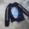 Y2K Europeo y Americano Transfronterizo Otoño Estampado de Calavera Ropa Americana Elegante Cuello Redondo Camiseta de Manga Larga Ropa de Calle Venta al por Mayor