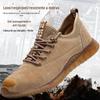 Sapatos de proteção do trabalho de pele de porco Sapatos de soldagem elétrica anti-escaldantes e resistentes ao fogo Aço Baotou Anti-esmagamento Anti-furo Desgaste Sapatos de segurança confortáveis resistentes ao desgaste