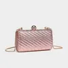 Bolsa de Mão com Strass para o Verão 2026 Corrente Banquet Mini Feminina de Alta Qualidade Quadrada Requintada Bolsa de Noite Bolsa de Mão para Vestido
