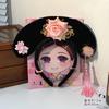 Diadema a cuadros con diseño de celebridad de Internet, estilo palaciego, diadema con bandera noble, horquilla para dama concubina Zhen Yi Chuan, tocado para adultos