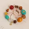 Nuevo Diseño de Pulsera de Sándalo Turquesa de Magnesio Estilo Chino, Suave y Realza el Tez, Accesorios de Zorro de Nueve Colas Ágata Roja, Pulsera de Moda