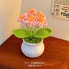 Regalo de cumpleaños creativo para niñas enviar a amigas adornos pequeños para coche decoración de escritorio ramo de girasoles flores tejidas a mano