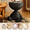 Mesa de noche creativa negra reemplaza el nuevo modelo 2026 Mesa auxiliar moderna minimalista para sofá y estante de almacenamiento de mesita de noche para dormitorios del hogar