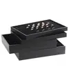 Bandeja de Terciopelo Negro Extra Grande para Joyería Bandeja de Exhibición Bandeja de Joyería de 8 Compartimentos Caja de Almacenamiento para Pulseras Pulsera Bandeja para Transmisión en Vivo