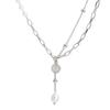 Colar Doce e Fashionable Ins Design de Nicho Estilo Fada Colar de Miçangas de Arroz Elegante Mulheres Simples e Versátil Elegante Colar de Pérolas