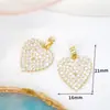 Accesorios para pulseras, collares, joyería DIY versátiles y creativos, colgante geométrico con circonita de rhinestone microincrustada, chapado en cobre de oro real 18K