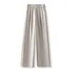 Calça pantalona solta de cintura alta para mulheres, nova moda verão 2026 versátil que emagrece caimento justo que cobre o quadril casual tendência