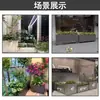 Macetero de Acero Inoxidable Personalizado con Bandeja de Agua, Canaleta Metálica Rectangular para Flores, Maceta de Balcón, Macetero de Piso para Interior