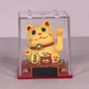 Gato de la Suerte Solar Mini de 2 pulgadas 0 kg Gato de la Suerte Lindo Adorno de Mano que Saluda Automáticamente para Coche y Hogar