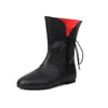 Botas de pirata accesorios para obras de teatro botas con cordones laterales, botas de media caña para mujer de suela plana, talla grande D5-1