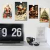Natal Retrô 10 Cartões Decorativos Cartão Postal de Parede Quarto Sala de Estar Pintura Decorativa para Quarto