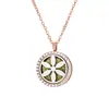 Collar Difusor de Aromaterapia para Mujer, Colgante Hueco en Oro Rosa, Puede Contener Aceites Esenciales, Apertura y Cierre Magnéticos, Venta al por Mayor de Joyería