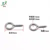 Aguja de Ojo de Oveja de Acero Inoxidable Clavo de Ojo de Oveja Boca Cerrada Conector de Colgante de Uña de Cuerno de 9 Caracteres Accesorios de Joyería Redondos Hecho a Mano DIY