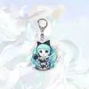 Nuevo Llavero Colgante Acrílico de Hatsune Miku Anime Llavero Transparente Simple Regalo para Compañero de Clase Mochila