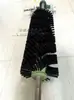 Raspador de correia, rolo de escova industrial, rolo de escova espiral em V, correia transportadora, escova de nylon preta, cerdas macias e duras, resistente ao desgaste