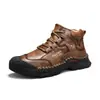 Zapatos de hombre de talla grande transfronterizos estilo popular de caña alta para exteriores trabajo desplazamiento casual de cuero zapatos de trabajo con punta de acero antideslizantes zapatos deportivos para hombre