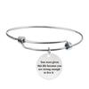 Pulseira europeia e americana Cross-border Aço inoxidável joias Gravura Pais Dia dos Namorados Ação de Graças Natal Presente Pulseira de titânio