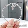 Flor de Ameixa Pé Prata 9999 Sterling Silver Butterfly Bracelet Bell Novo Estilo Chinês Estilo Nacional Nicho Pulseira Inteligente High-end Presente