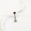 F136 Titanio Ombligo Uña Paquete Corrugado de Agua con Diamante Checo G23 Aleación de Titanio Joyería para Perforación Corporal Suspensión Anillo para Ombligo