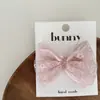 Combinação de Grampo de Cabelo e Faixa de Cabelo com Laço de Renda Rosa Doce para Crianças Grampo de Cabelo para Bebê Grampo Lateral
