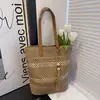 Bolsa de Palha Tecida Grande Capacidade Estilo Retro Super Popular para Férias de Mulheres, Bolsa de Palha de Praia, Bolsa Tote de Ombro Elegante com Franjas para o Dia a Dia