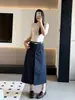 Culottes de tres cuartos, pantalón falda de pierna ancha, de longitud media, con caída, de cintura alta, estilizan, elegantes, textura de algodón ultrasuave, corte A, nuevo modelo 2026