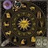 12 Signos del Zodíaco Mantel de Tarot Tela de Tarot Transfronterizo Luna de Tres Fases Tela de Altar Decoración de Tarot Hecho a Medida