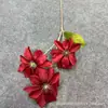 Flor roja de simulación diseño de auditorio de bodas paisajismo pared de fondo de flores artificiales decoración techo de flores camino de flores guía arreglo floral flor