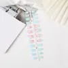 Uñas Portátiles Nuevas Cuadradas y Redondas Manicura Corta Esmalte de Uñas Parche Terminado Impresión Colorida Simple y Linda Europeo y Americano