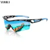 Gafas de Ciclismo para Exteriores, Gafas de Sol para Correr y Montañismo, Gafas con Lente Integrada Polarizada, Gafas de Sol con Protección Ocular Anti-UV
