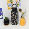 Taza Termo de Gran Capacidad Estilo Nuevo Transfronterizo Dibujos Animados Portátil al Vacío para Niños Estudiantes Deportistas Botella de Agua Taza de Agua Impresa para Exteriores
