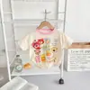 Estilo Nuevo de Verano 2026 Lindo Estampado de Animales de Dibujos Animados Ropa Cómoda Holgada para Bebés y Niños Pequeños Ropa de Verano para Gatear para Salir Nuevo