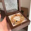[Creme Doce] Pulseira de Cristal Amarelo Natural Torre Três Círculos Pedras Múltiplas com Pedra da Lua Cinza, Ametista e Cristal Olho de Tigre