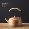 Tetera de Gres con Forma de Calabaza y Asa, Base Calentador de Velas de una Sola Pieza para Estufa de Té para Uso Doméstico, Estufa Pequeña para Preparar Té
