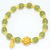 Ailian imitación jade Hetian natural adorno de loto dorado mate pulsera simple de lujo ligero para novias regalo para novia