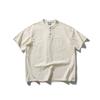Camiseta Polo de Manga Corta Rumen American Classic Retro para Hombre Verano Holgada Cuello Henry Ami Khaki Ropa de Trabajo