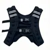 Chaleco lastrado para entrenamiento aeróbico, unisex, portátil, con bolsas de arena, franjas reflectantes y diseño lastrado