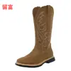 Liu Fu 2026 Botas Nuevas de Comercio Exterior Tallas Grandes para Mujer WISH Amazon Botas de Cuero de Media Caña sin Cordones para Mujer Europeo Americano